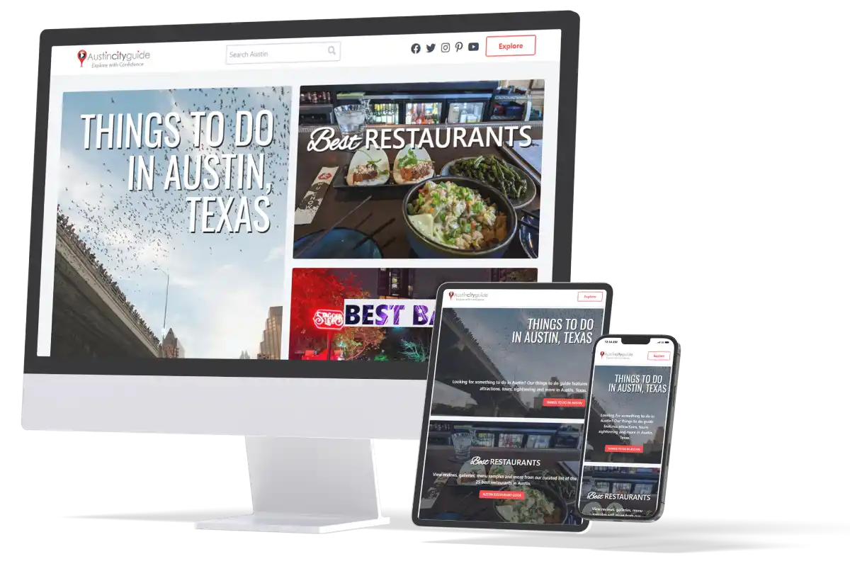 Responsive website design demonstration.